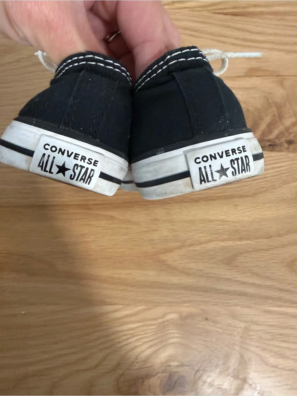 Converse Kids' Classic Low Top Sneakers in Black and White-Toddler 9